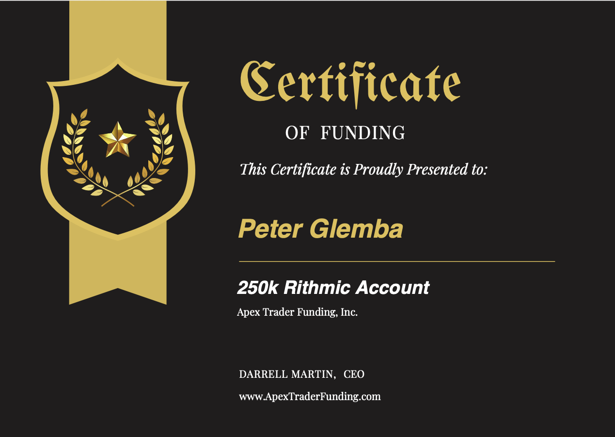 Peter Glemba certifikát 250k