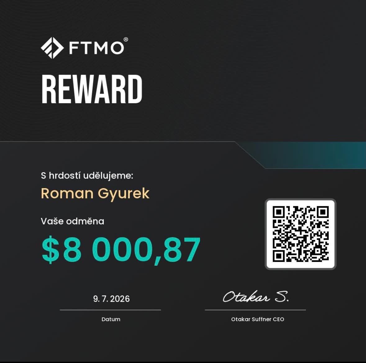 Roman Gyurek certifikát 2