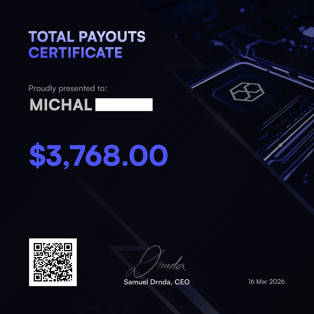Michal Krypto Trader evaluation certificate